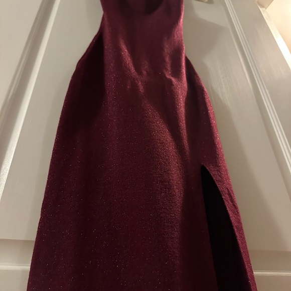 REVOLVE | Zoe Square Neck Dress | (burgundy)- SM - Picture 11 of 12
